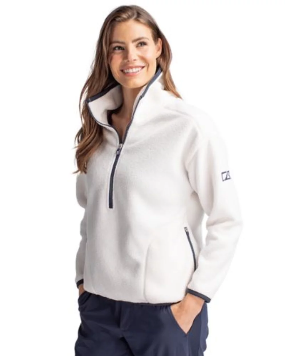 Cutter & Buck Cascade Eco Sherpa Womens Fleece Pullover Jacket