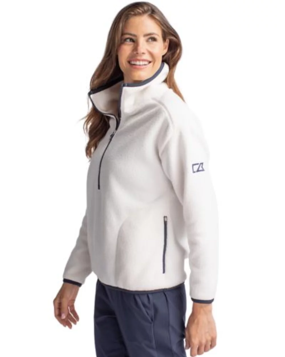 Cutter & Buck Cascade Eco Sherpa Womens Fleece Pullover Jacket
