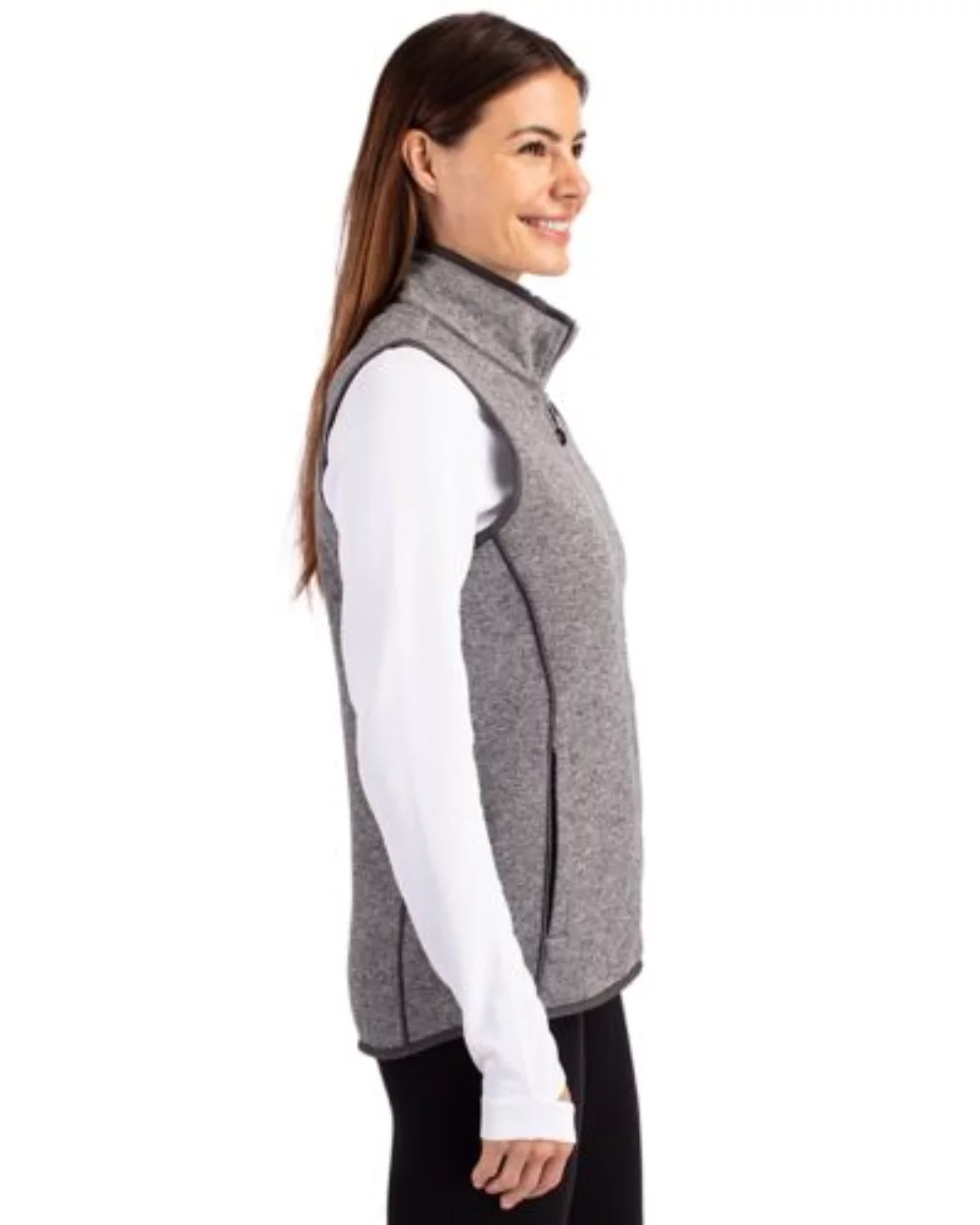 Gilet zippé pour femme en tricot Cutter & Buck Mainsail