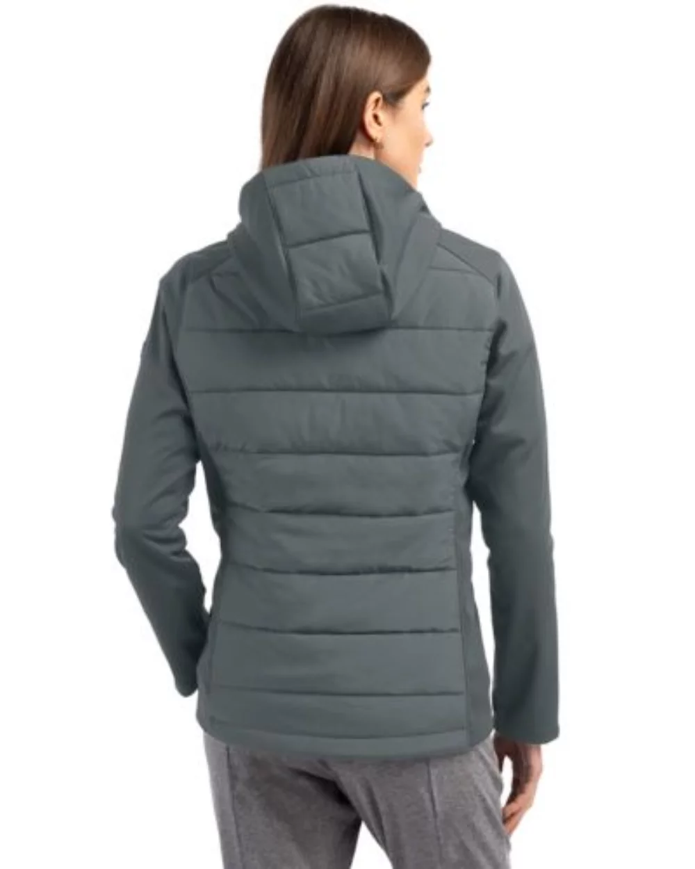 Cutter & Buck Evoke Hybrid Eco Softshell Recycled Full Zip Womens Hooded Jacket