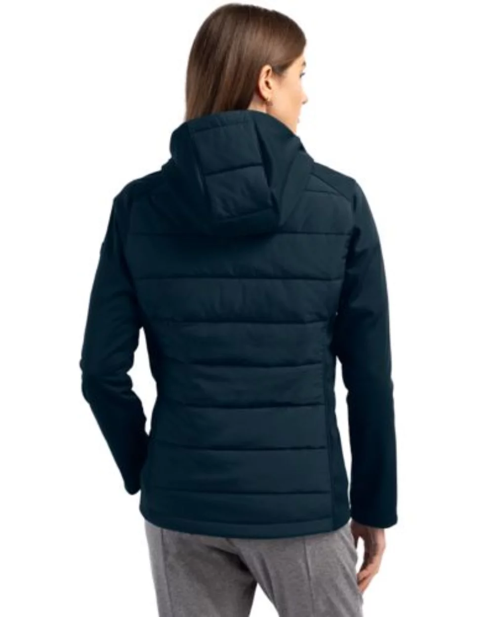 Cutter & Buck Evoke Hybrid Eco Softshell Recycled Full Zip Womens Hooded Jacket