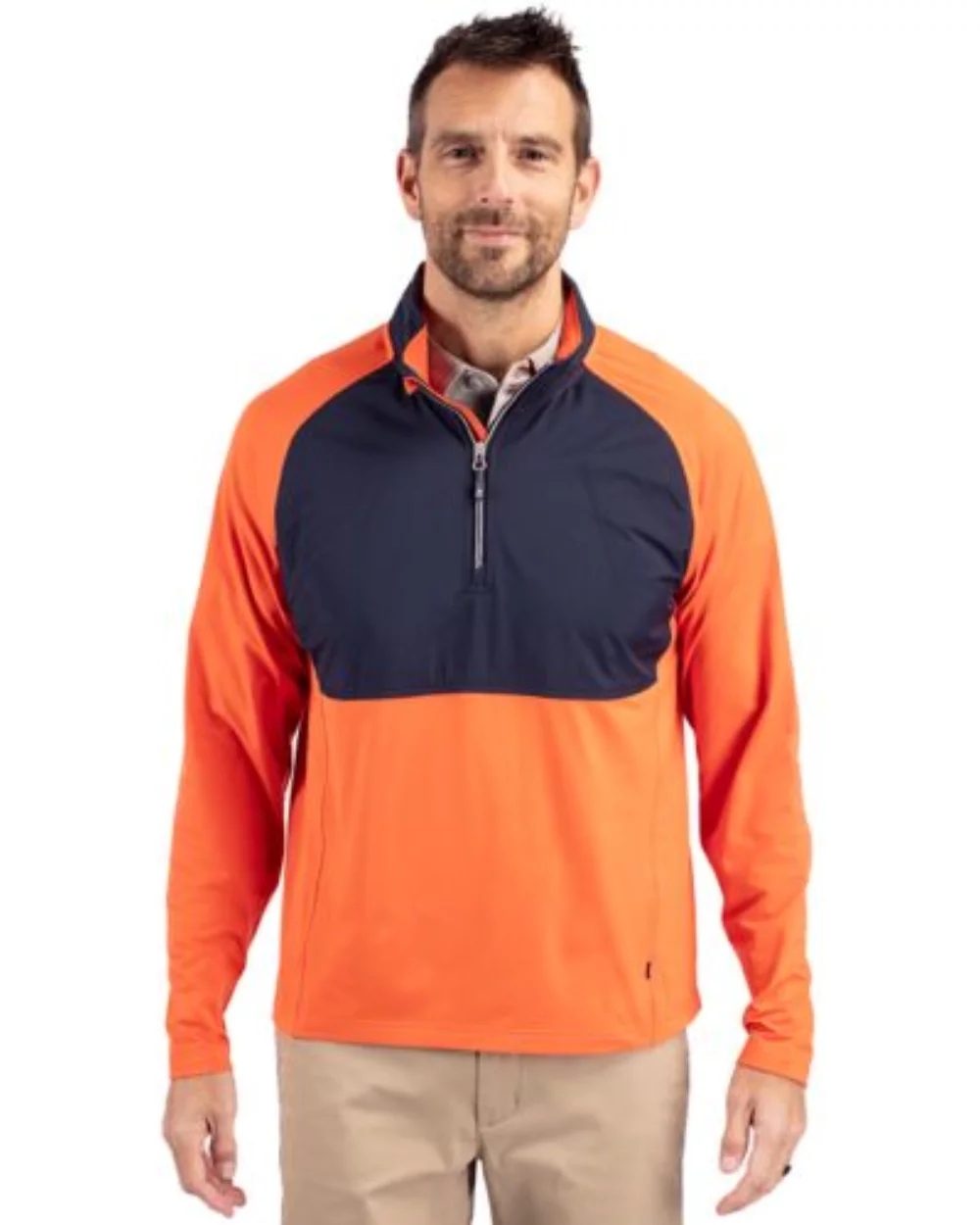 Cutter & Buck Adapt Eco Knit Hybrid Recycled Mens Quarter Zip