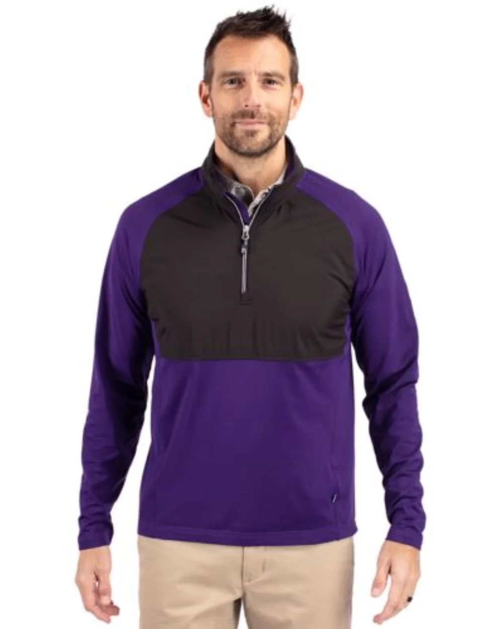 Cutter & Buck Adapt Eco Knit Hybrid Recycled Mens Quarter Zip