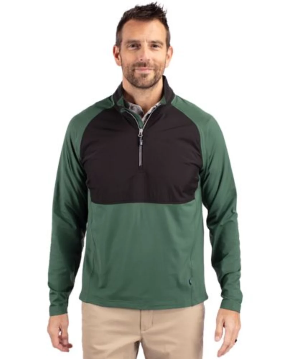 Cutter & Buck Adapt Eco Knit Hybrid Recycled Mens Quarter Zip