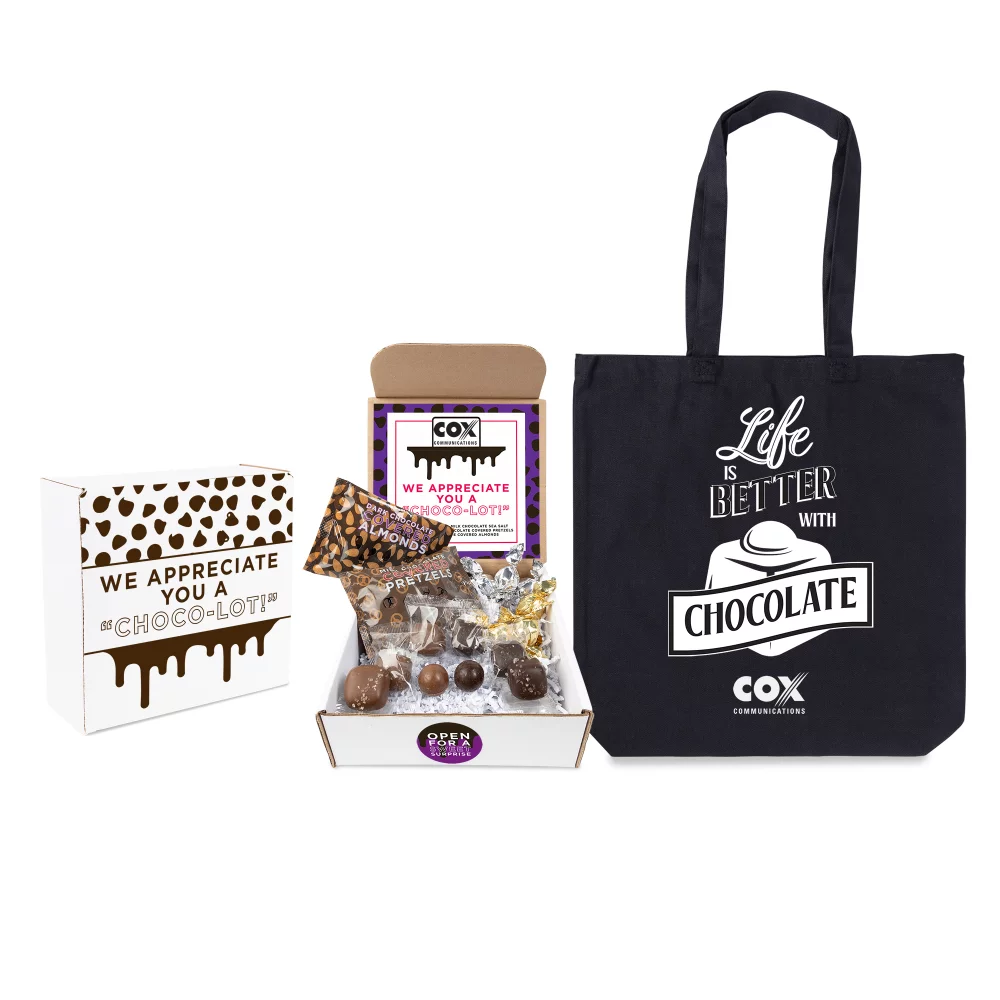 Nous vous apprécions beaucoup avec un sac en toile de cacao.