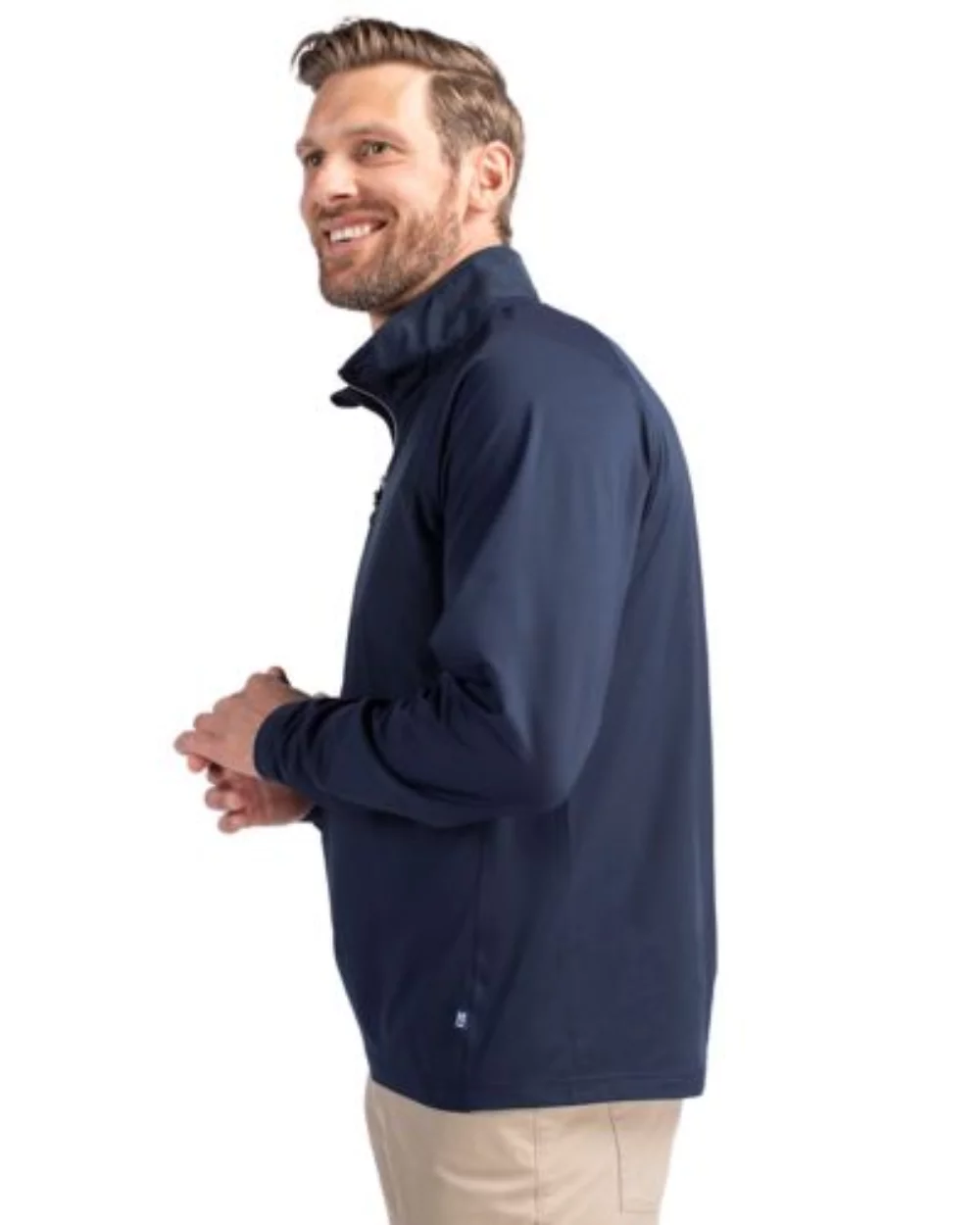 Cutter & Buck Adapt Eco Knit Hybrid Recycled Mens Quarter Zip