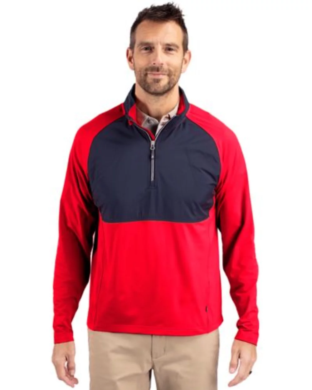 Cutter & Buck Adapt Eco Knit Hybrid Recycled Mens Quarter Zip