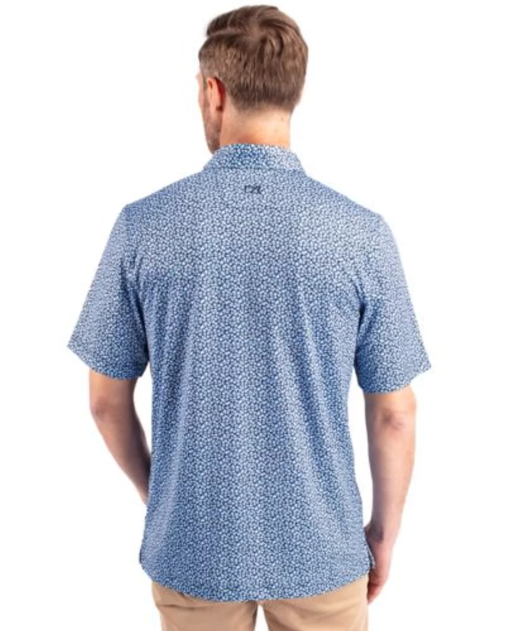 Polo pour hommes Cutter & Buck Pike Magnolia imprimé extensible