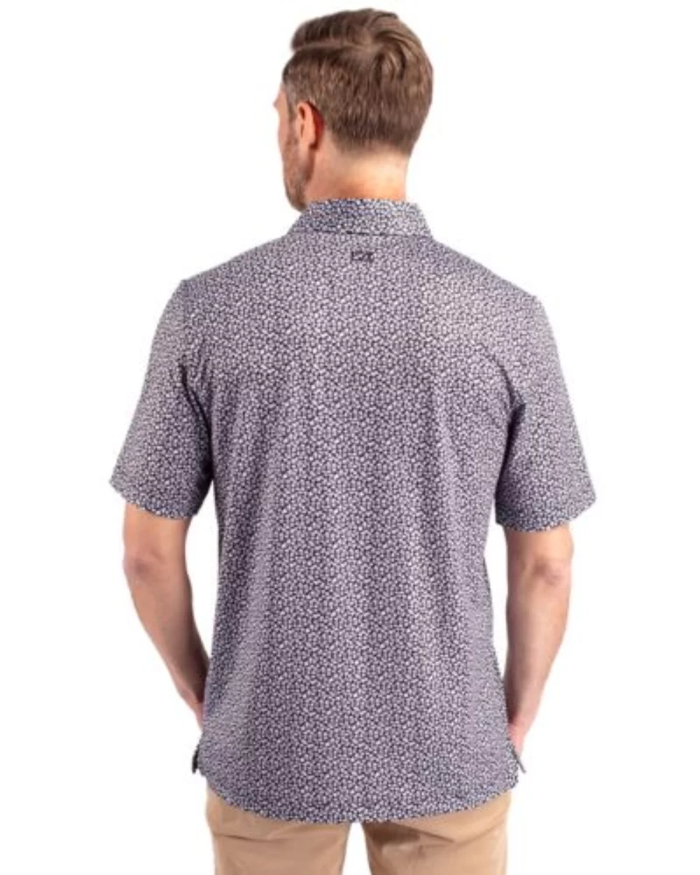Polo pour hommes Cutter & Buck Pike Magnolia imprimé extensible