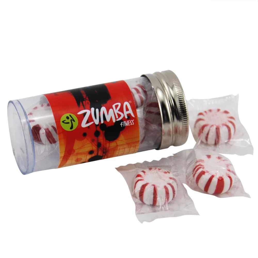 3" Small Candy Tube w/Starlight Peppermints