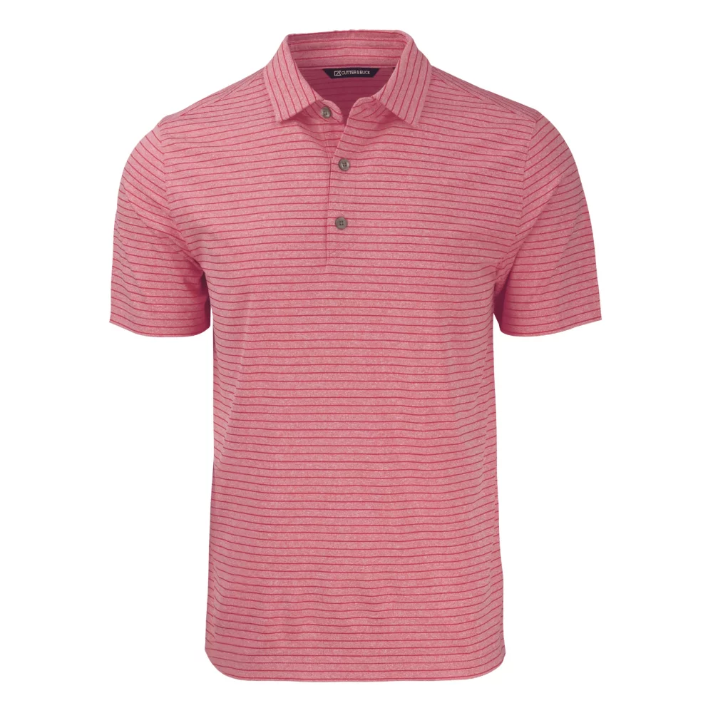 Polo pour hommes Cutter & Buck Forge Eco Heather Stripe Stretch recyclé