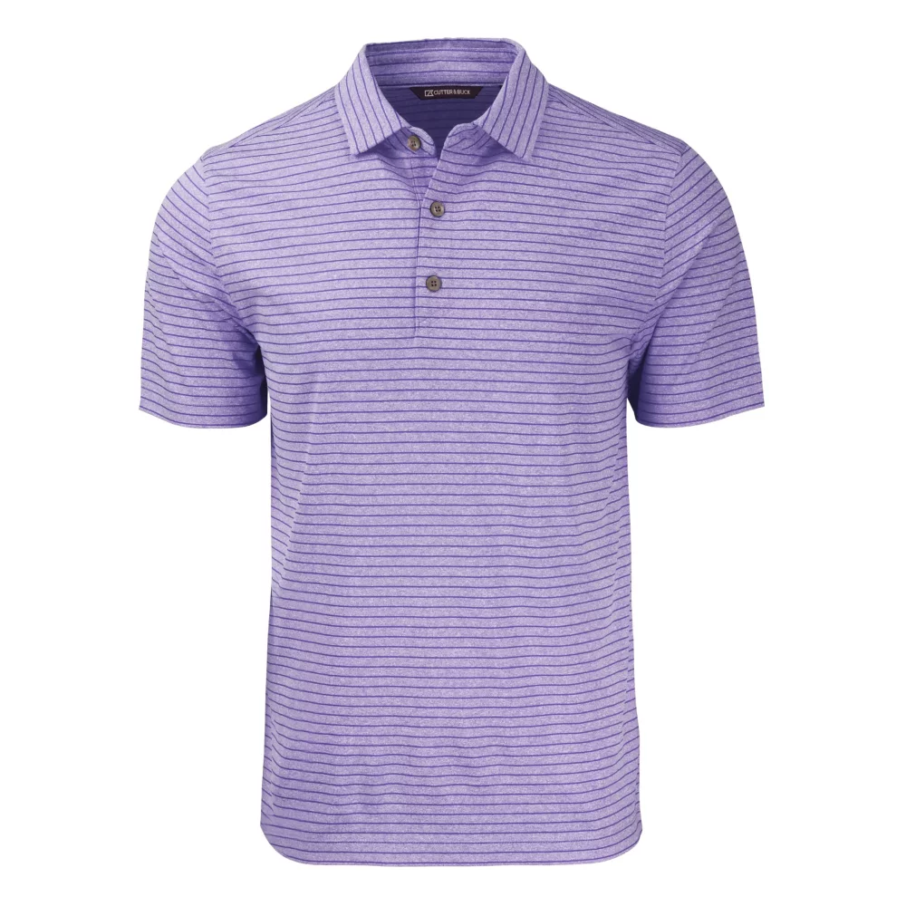 Polo pour hommes Cutter & Buck Forge Eco Heather Stripe Stretch recyclé