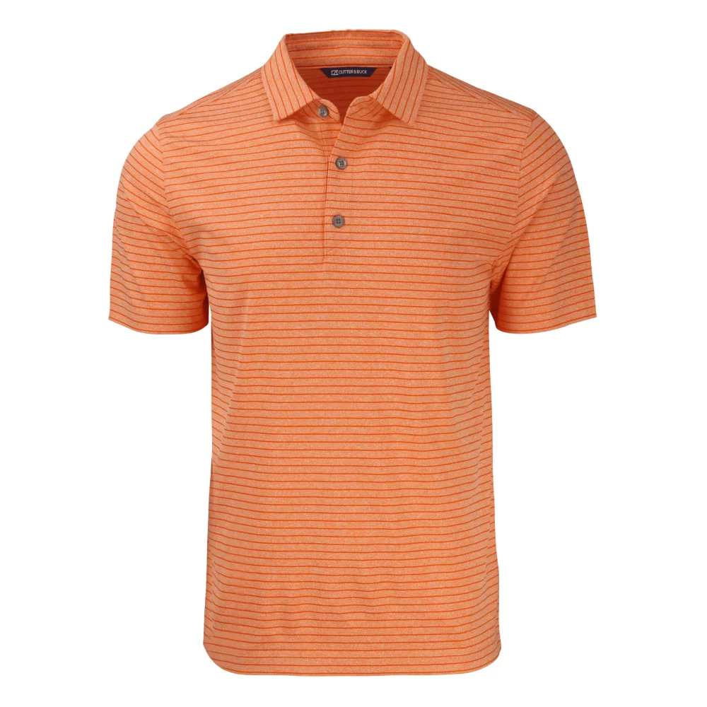 Polo pour hommes Cutter & Buck Forge Eco Heather Stripe Stretch recyclé