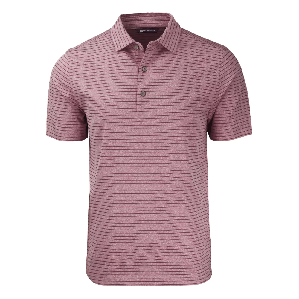 Polo pour hommes Cutter & Buck Forge Eco Heather Stripe Stretch recyclé