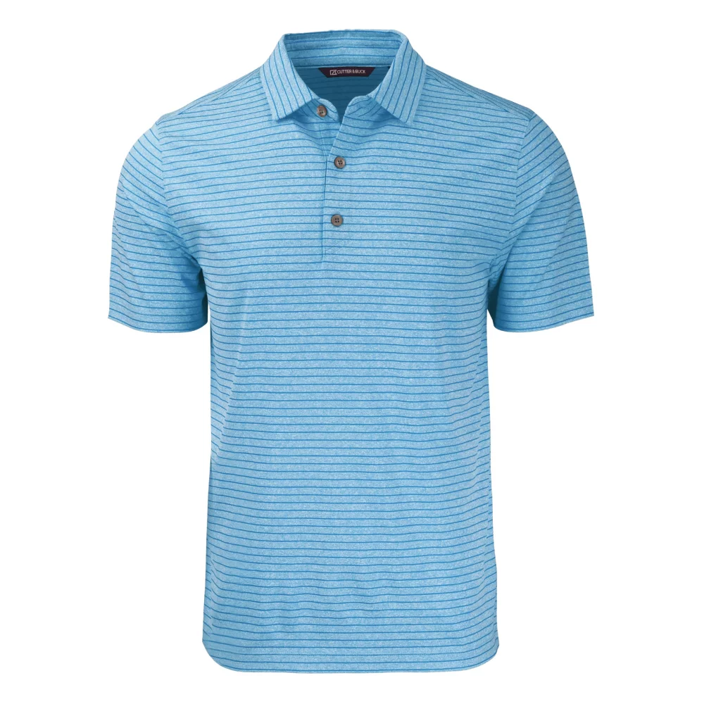 Polo pour hommes Cutter & Buck Forge Eco Heather Stripe Stretch recyclé