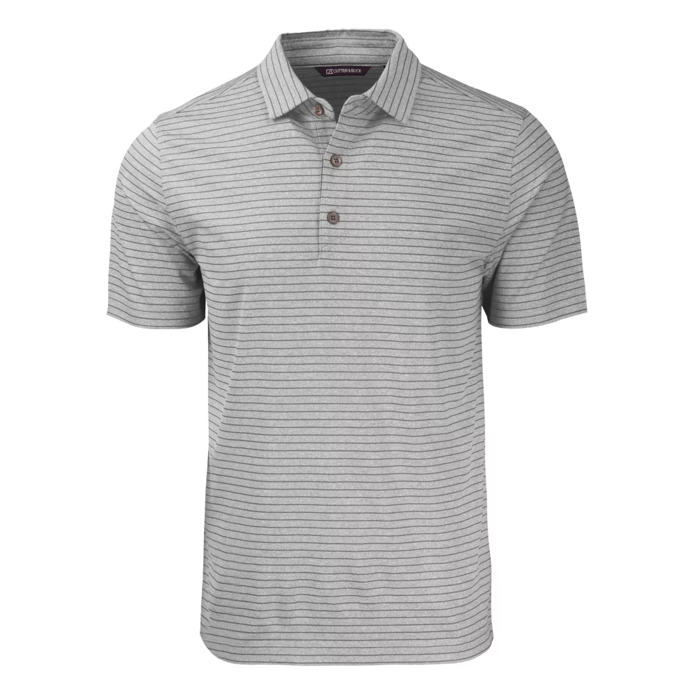 Polo pour hommes Cutter & Buck Forge Eco Heather Stripe Stretch recyclé