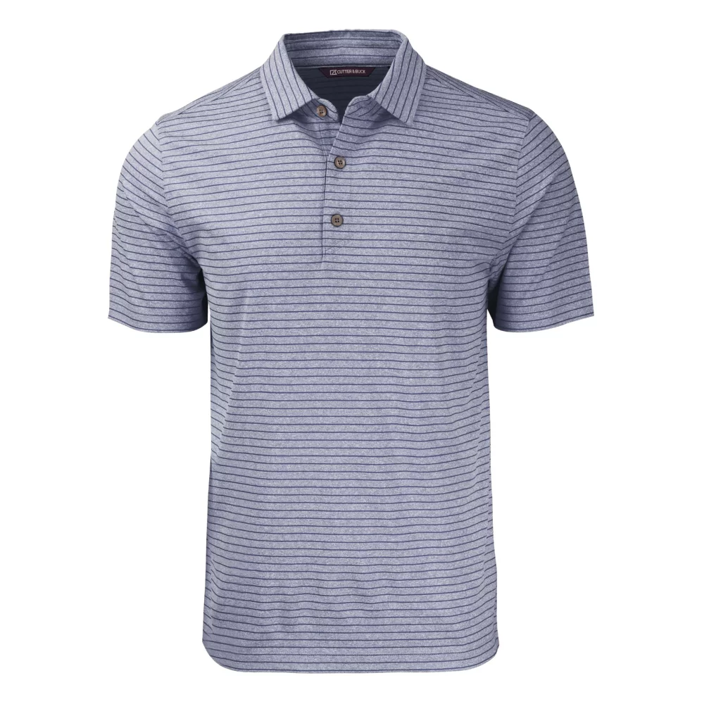 Polo pour hommes Cutter & Buck Forge Eco Heather Stripe Stretch recyclé