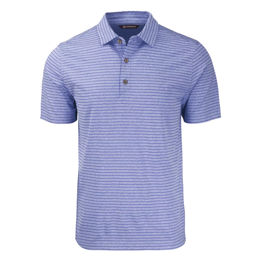 Polo pour hommes Cutter & Buck Forge Eco Heather Stripe Stretch recyclé