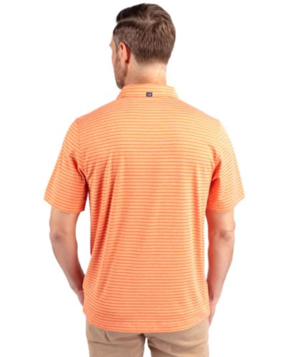 Cutter & Buck Forge Eco Heather Stripe Stretch Recycled Mens Polo