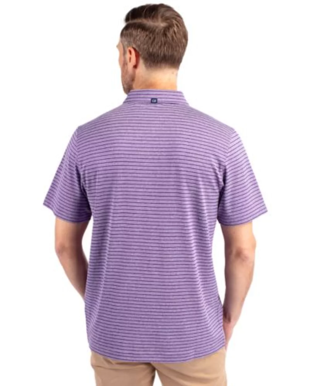 Polo pour hommes Cutter & Buck Forge Eco Heather Stripe Stretch recyclé
