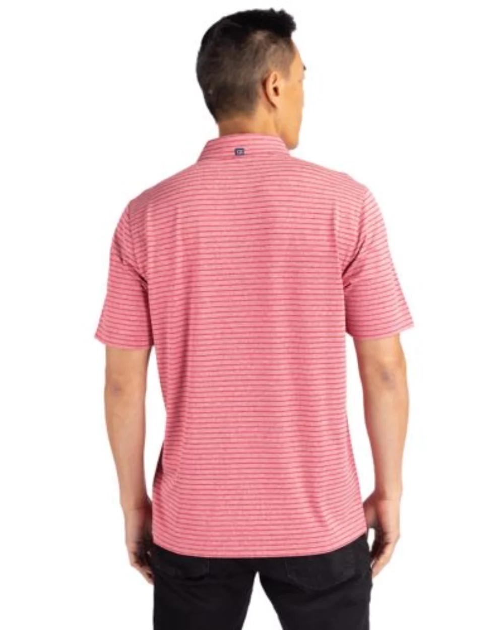 Cutter & Buck Forge Eco Heather Stripe Stretch Recycled Mens Polo