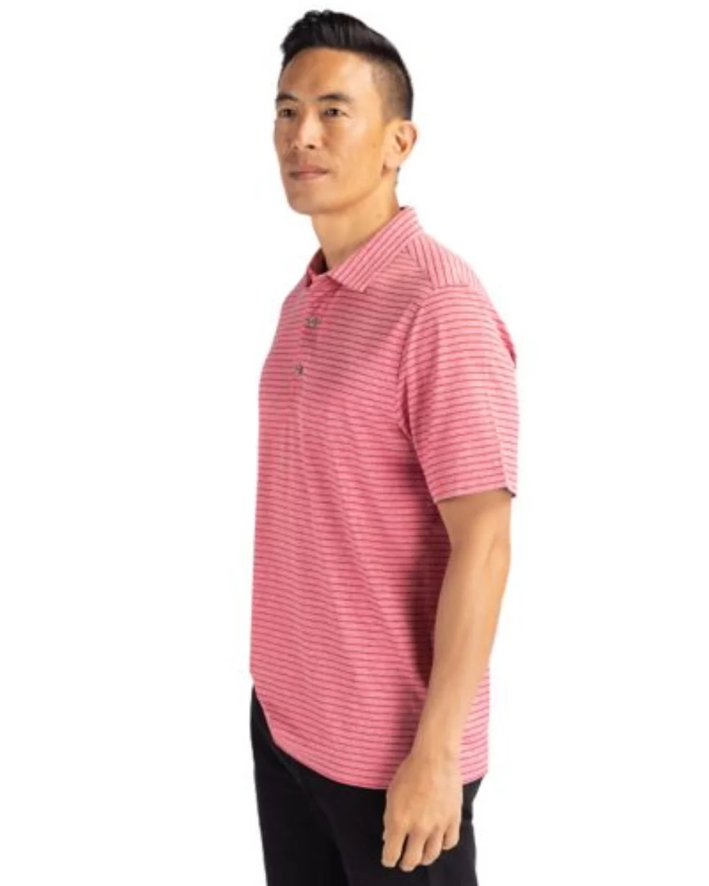 Cutter & Buck Forge Eco Heather Stripe Stretch Recycled Mens Polo