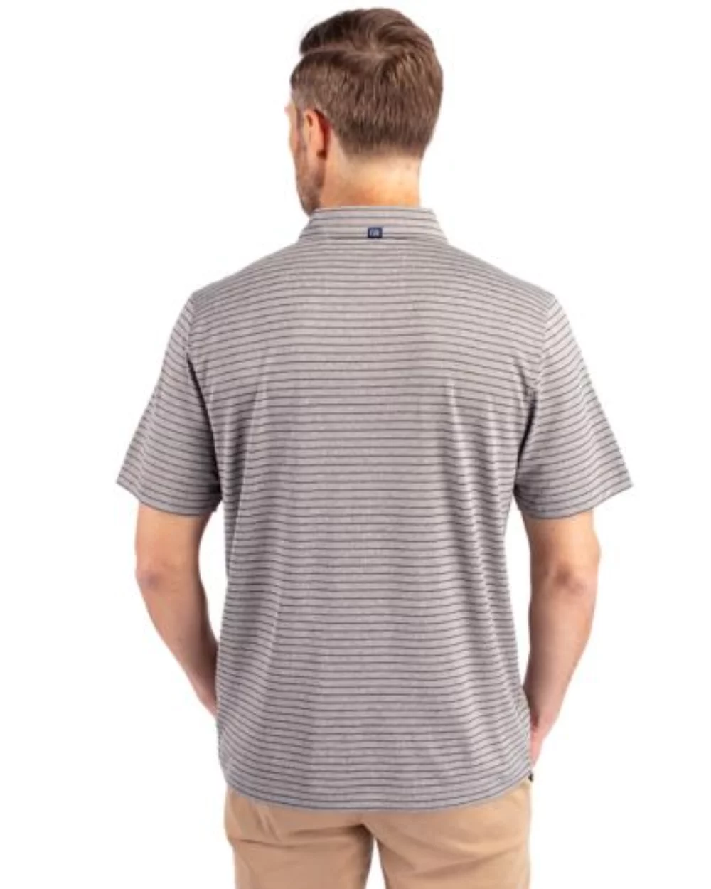 Cutter & Buck Forge Eco Heather Stripe Stretch Recycled Mens Polo