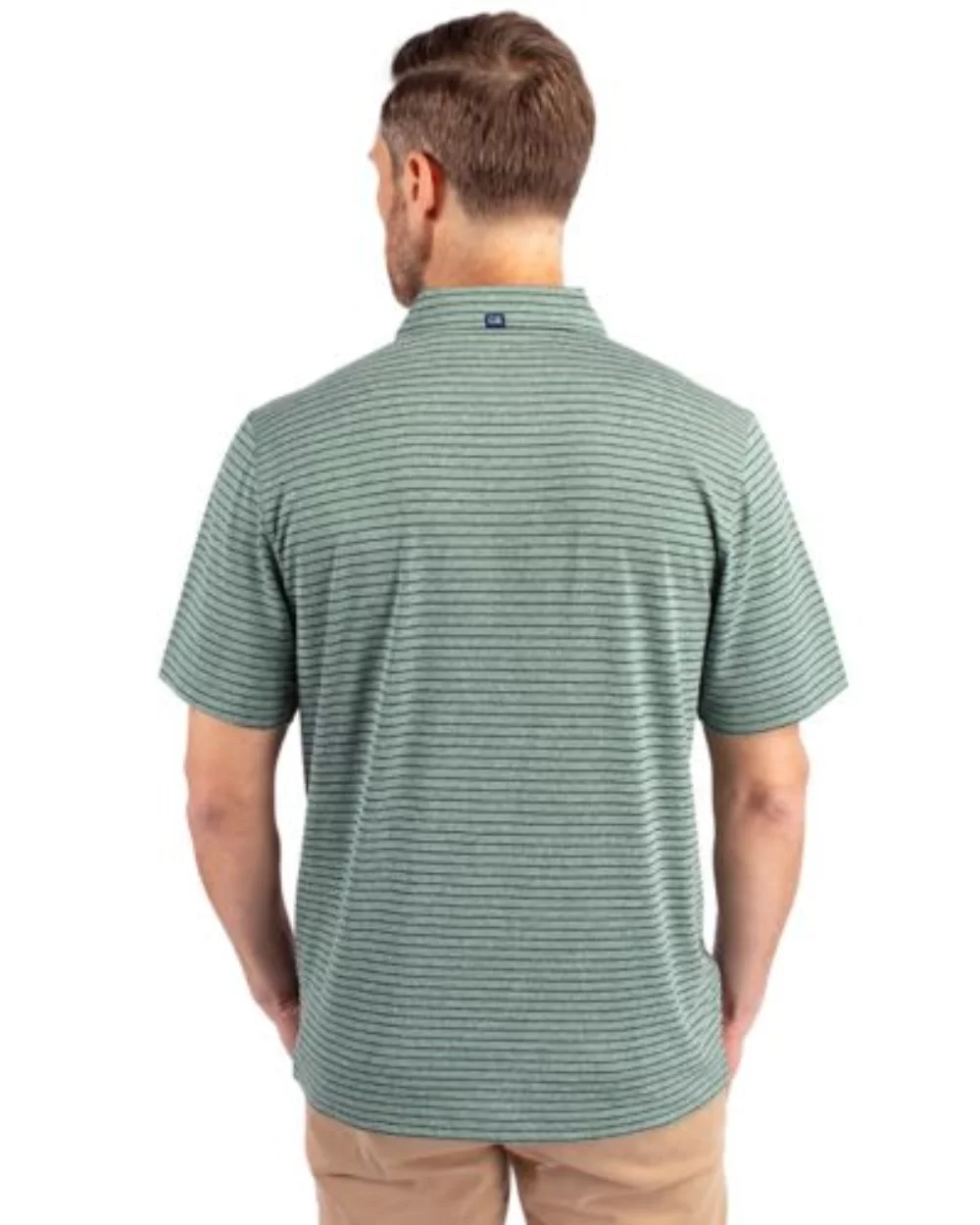 Cutter & Buck Forge Eco Heather Stripe Stretch Recycled Mens Polo