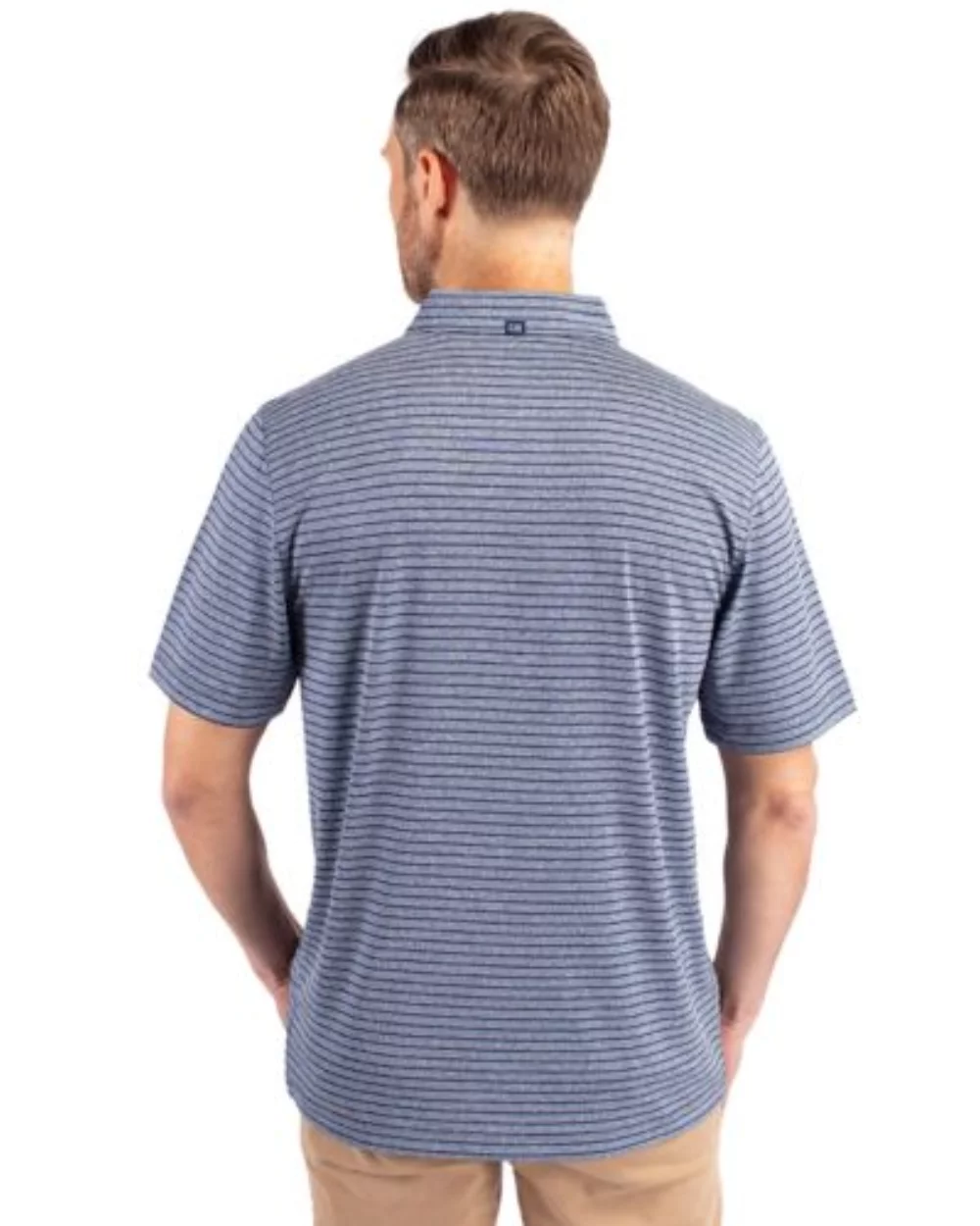 Polo pour hommes Cutter & Buck Forge Eco Heather Stripe Stretch recyclé
