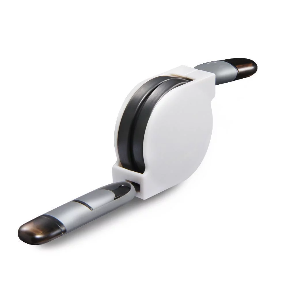2-in-1 Retractable Charging Cable