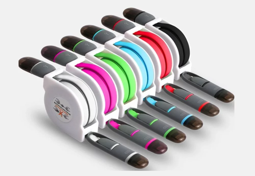 2-in-1 Retractable Charging Cable