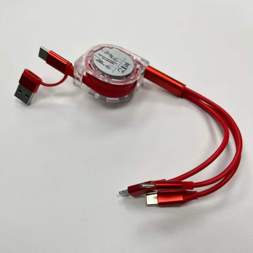 2-in-1 Retractable Charging Cable