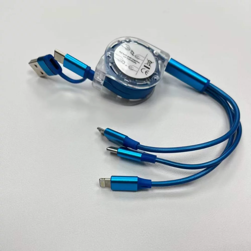 2-in-1 Retractable Charging Cable