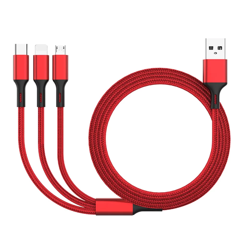 2 Meter 3-in-1 Braided Charging Cable