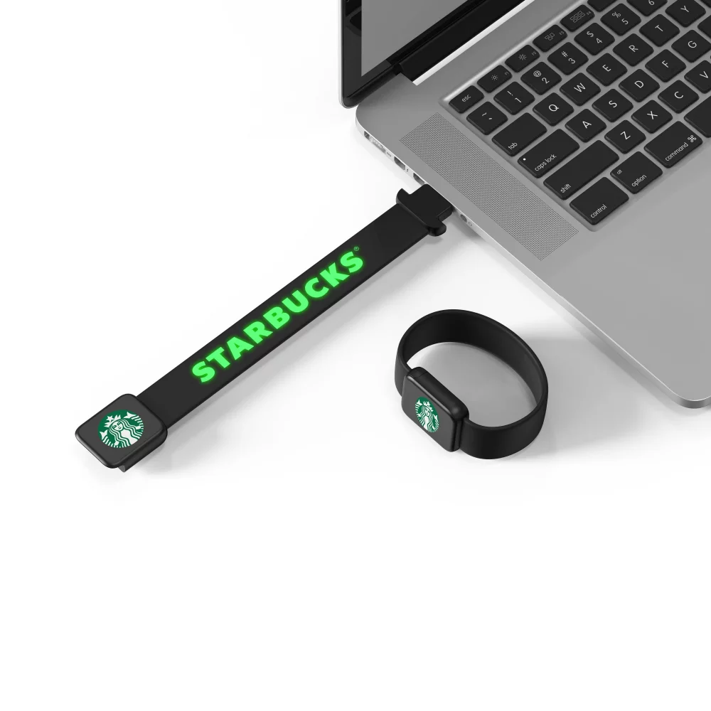 Bracelet USB de 64 Go avec LED