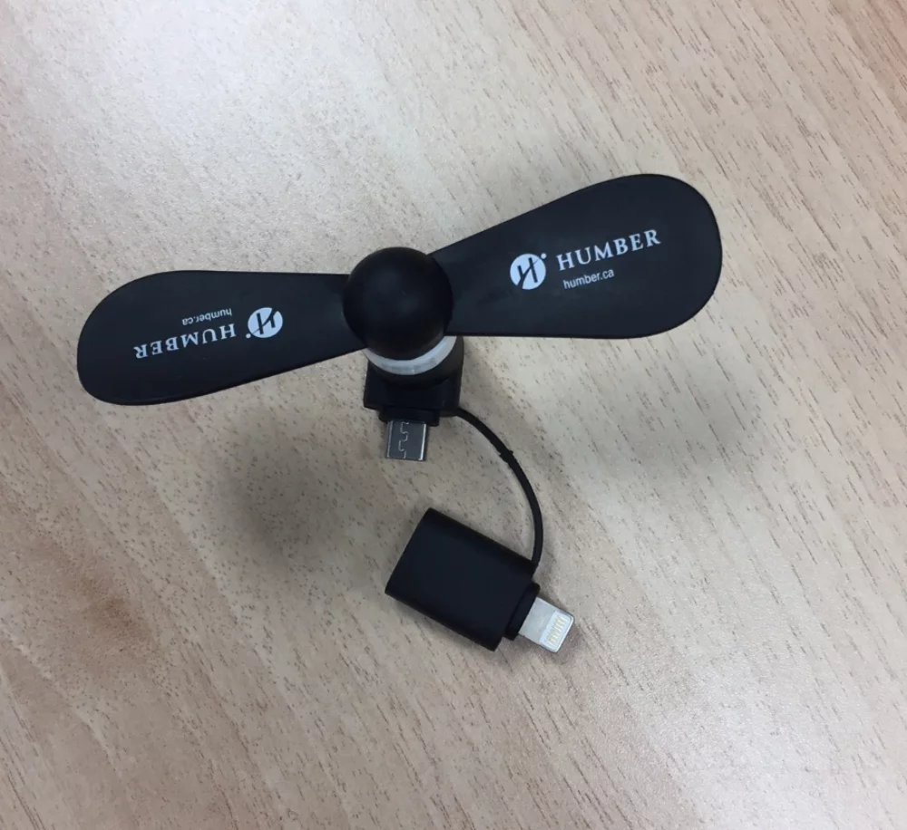 Ventilateur mini pour téléphone portable 2-en-1