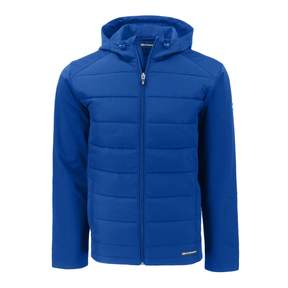 Veste à capuche pour hommes Cutter & Buck Evoke Hybrid Eco Softshell Recycled Full Zip