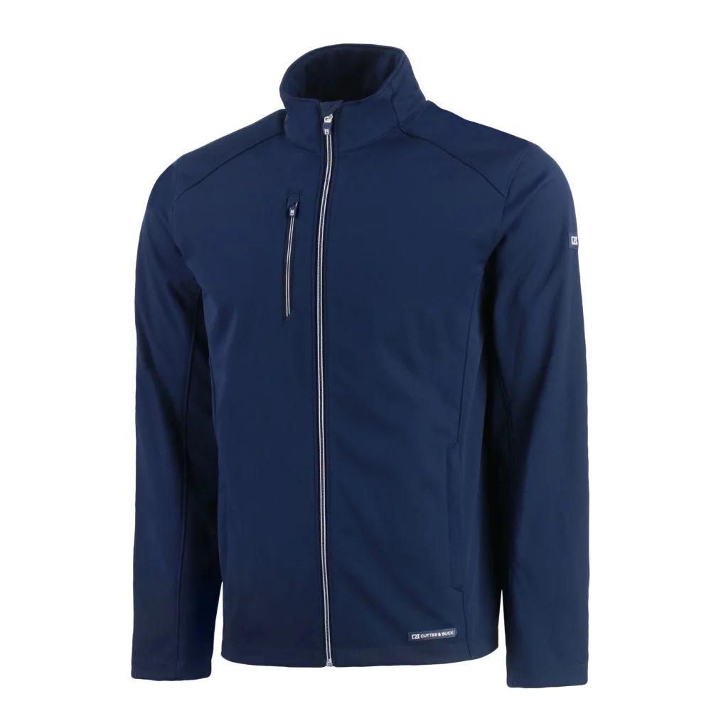 Veste pour homme Cutter & Buck Evoke Eco Softshell à fermeture éclair intégrale en matériaux recyclés