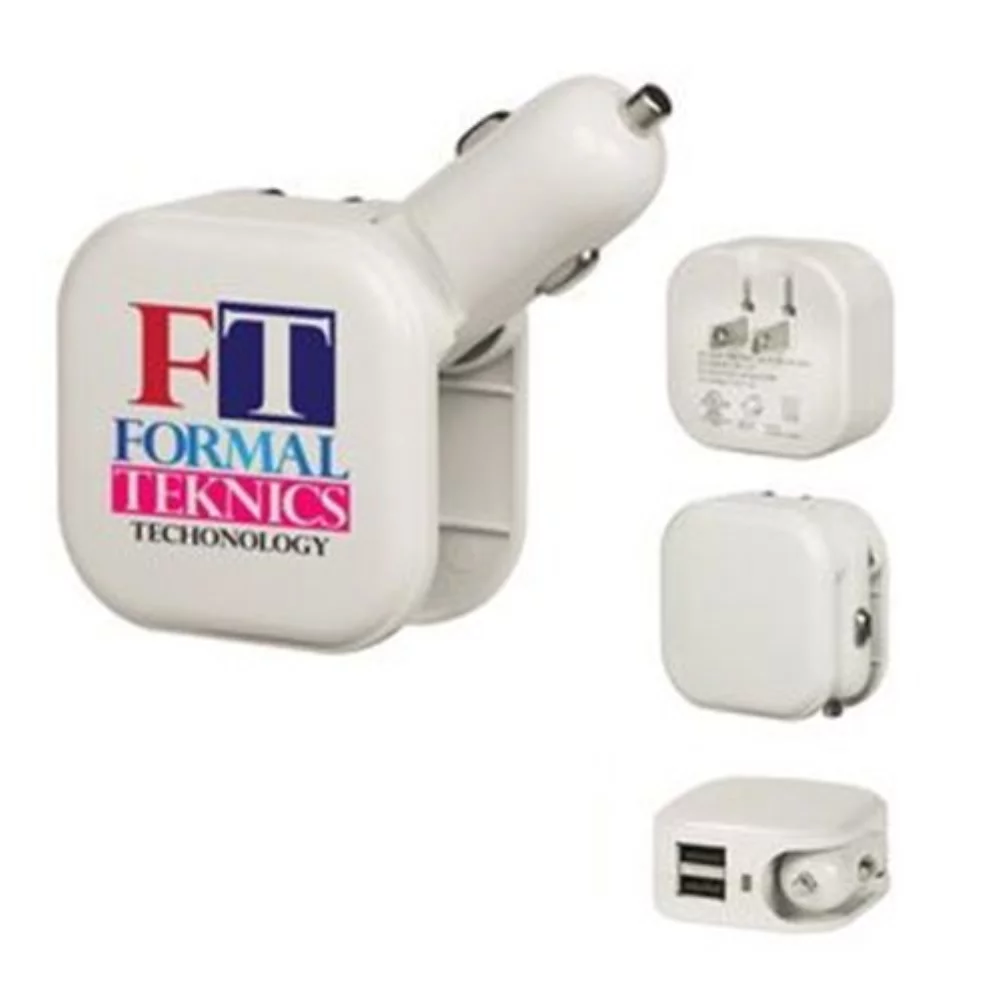 2-In-1 Dual Car & Wall Charger