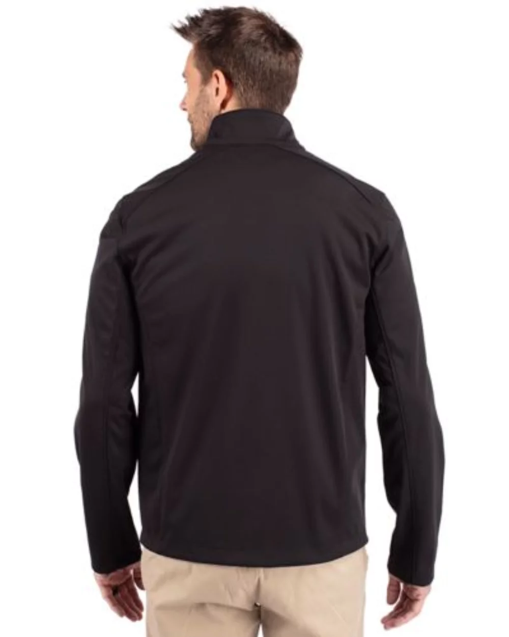 Veste pour homme Cutter & Buck Evoke Eco Softshell à fermeture éclair intégrale en matériaux recyclés