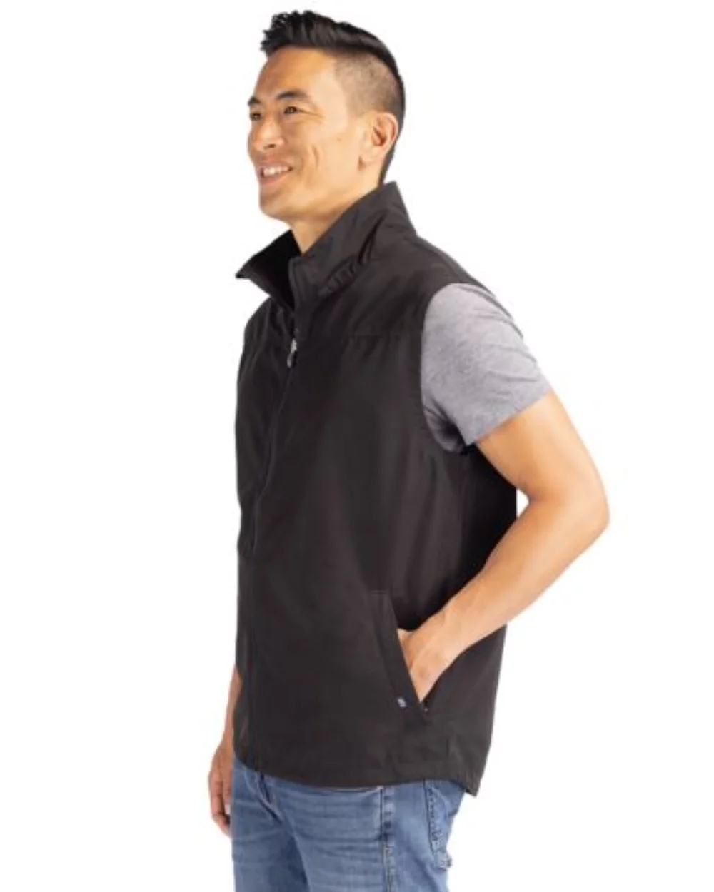 Gilet zippé pour homme Cutter & Buck Charter Eco Recycled