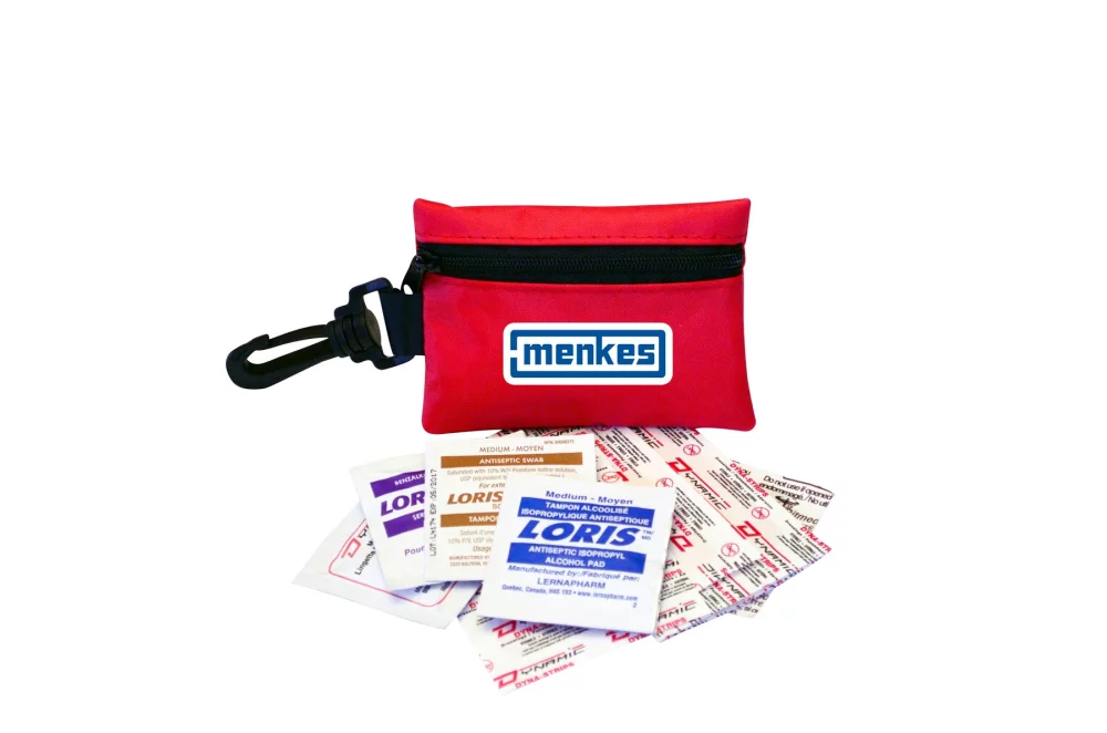 Trousse de premiers secours avec sac en nylon et clip (20 pièces)