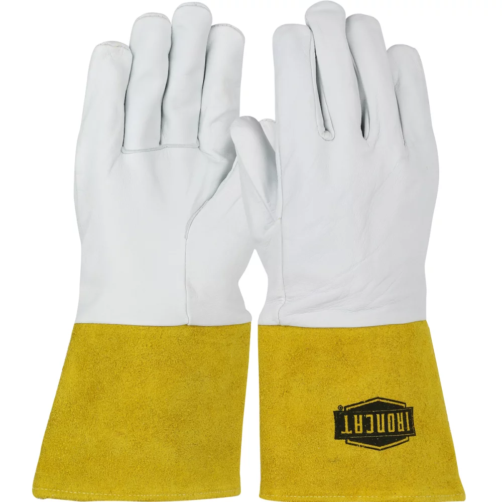 Ironcat® Premium Top Grain Kidskin Leather TIG Welder's Glove DuPont™Stitching Split Leather Gauntle