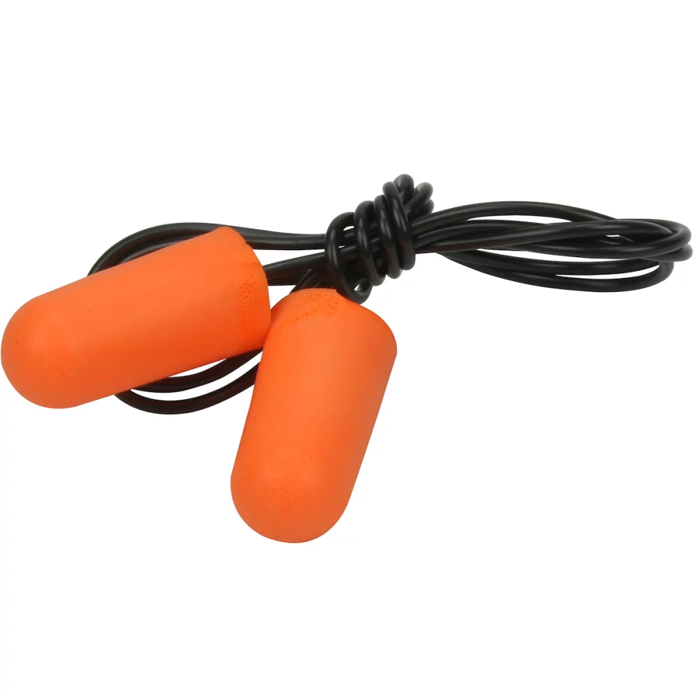 Mega Bullet™ Disposable Soft Polyurethane Foam Corded Ear Plugs - NRR 32
