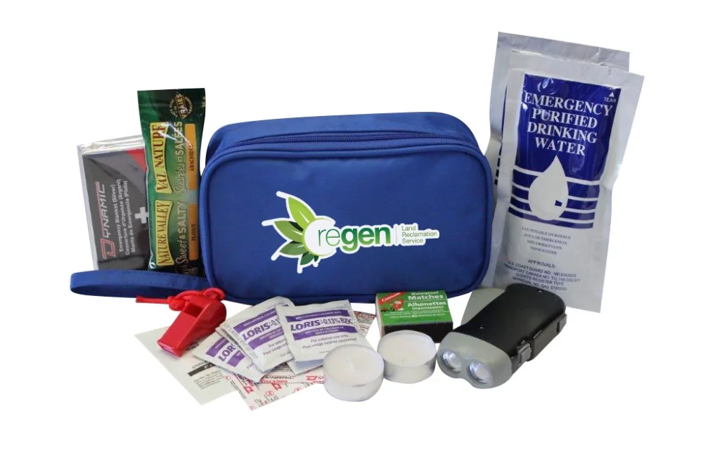 Disaster Survival Kit w/Nylon Bag & Strap (26 Pieces)