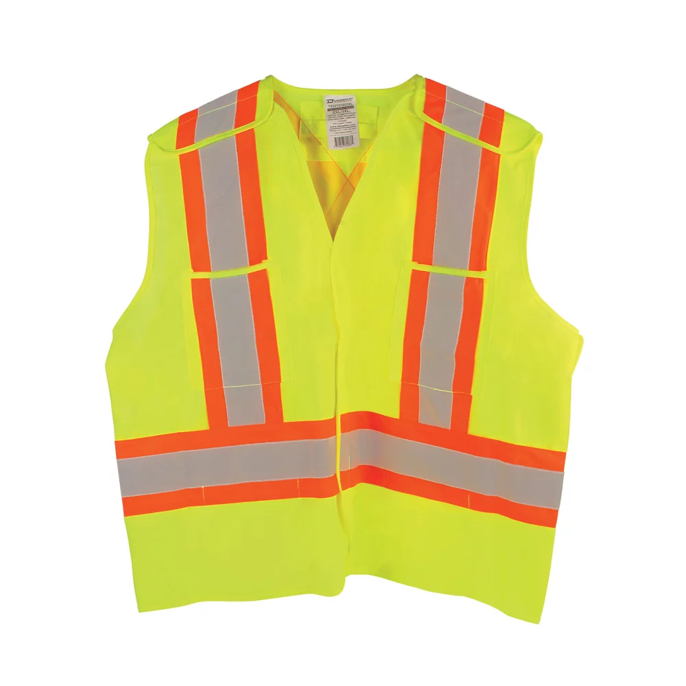 CSA Solid Polyester Yellow & Green Traffic Vest