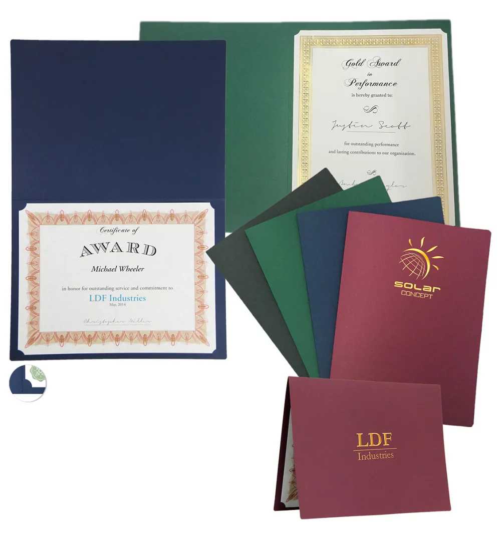 Porte-certificat en lin