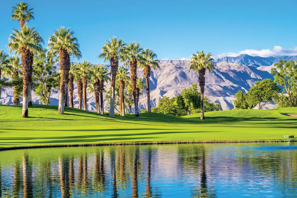 Calendrier de bureau double vue pour le golf