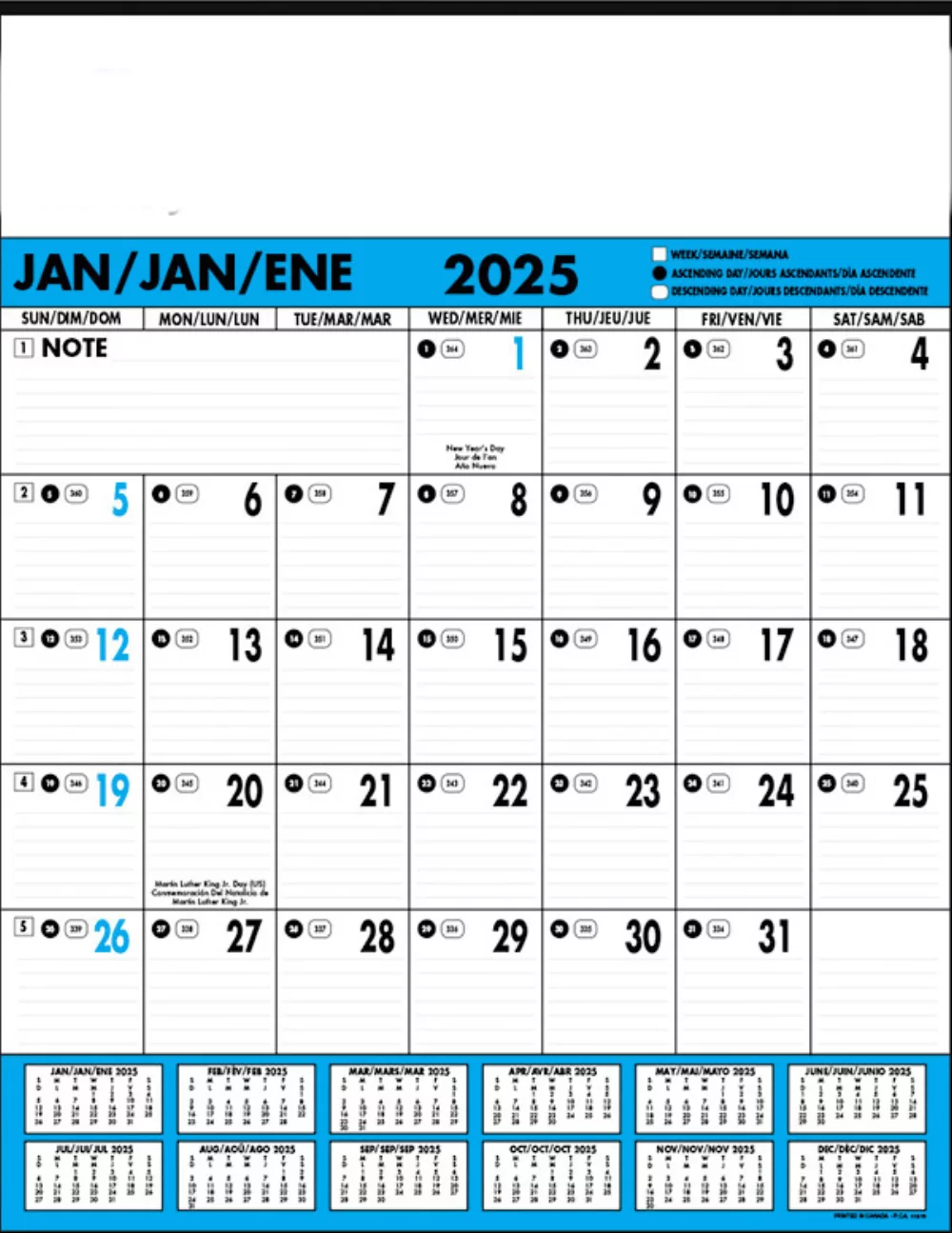 Calendrier du planificateur commercial de l'entrepreneur