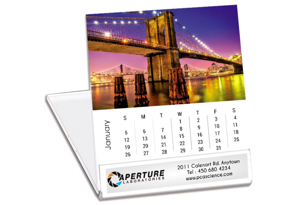 Calendrier de bureau personnalisé sur CD